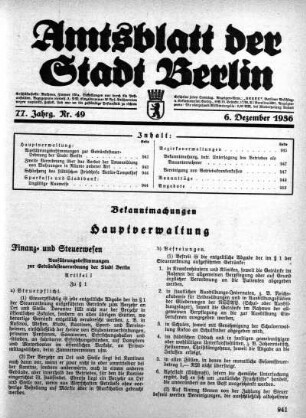 1936,49: Nr. 49, 6. Dezember 1936