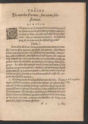 Theses De morbis Formae, seu totius substantiae.