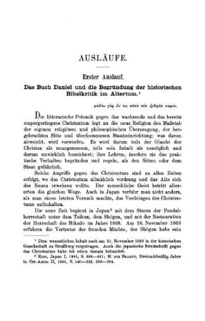 Ausläufe.