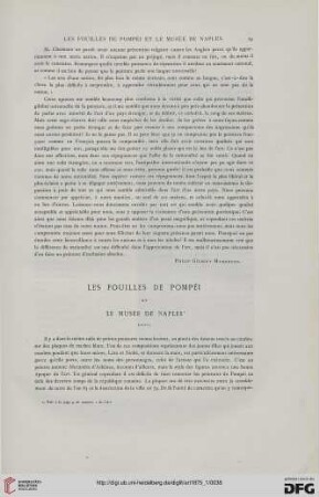 1: Les fouilles de Pompéi et le Musée de Naples, [2]