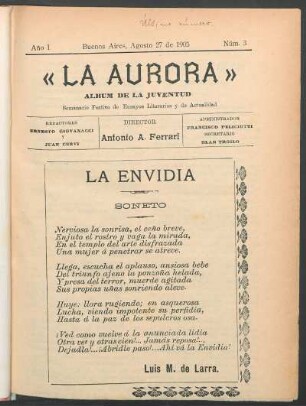 La envidia : Soneto