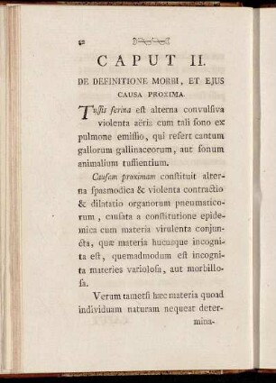 Caput II. De Definitione Morbi, Et Ejus Causa Proxima.
