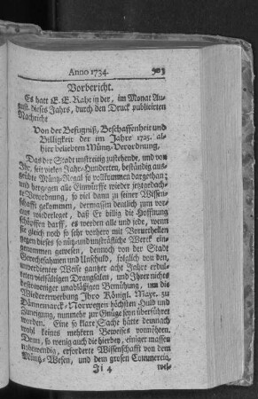 Vorbericht.