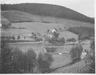 Freibad Schmalzgrube : das Gebäude in der Kurve war das ehem. Zollgebäude, desh. der Name "Ei´nahm"