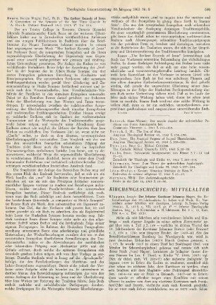 595-596 [Rezension] Beare, Francis W., The earliest records of Jesus
