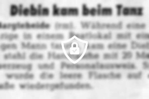 Diebin kam beim Tanz