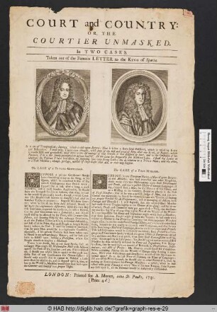 Court and Country: or, the Courtier unmasked.