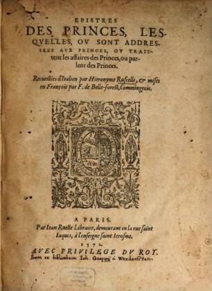 Epistres des Princes