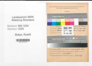 Entnazifizierung Rudolf Boltze , geb. 08.06.1877 (Stabsintendant)