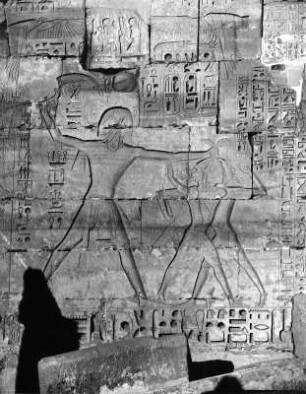 Ramses 3. beim Erschlagen der Feinde