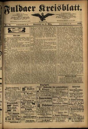 Zweite Ausgabe vom Samstag, den 31. März 1906.