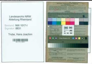 Entnazifizierung Hans Joachim Trube , geb. 09.02.1917 (Arzt)