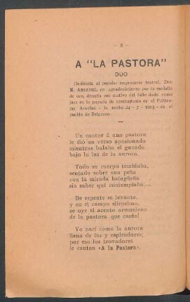 A "La Pastora" : Dúo