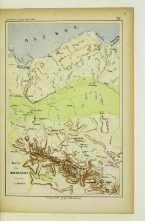 Karte vom Odergebiet