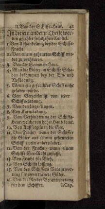 II. Von der Schiffs-Heur.