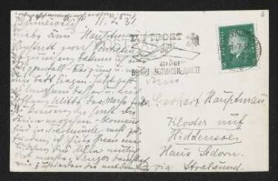 Brief von Hedwig Fischer an Margarete Hauptmann
