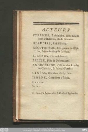 Acteurs.