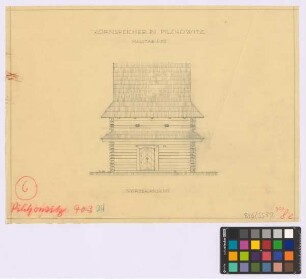 Pilchowitz ([Landkreis Tost-Gleiwitz]): Kornspeicher. Kornspeicher (Seiten-Ansicht)