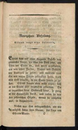 Neunzehente Abtheilung. Elfried wagt eine Luftreise