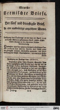 Der fünf und dreyßigste Brief