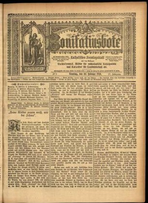 Erste Ausgabe vom Sonntag, den 20. Februar 1910.