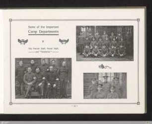 Some of the important camp departments