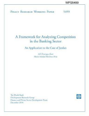 A framework for analyzing competition in the banking sector : an application to the case of Jordan