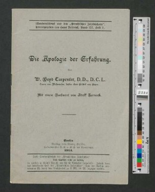 ¬Die¬ Apologie der Erfahrung