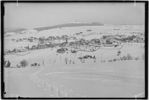 Erzgebirge. Seiffen mit dem Schwartenberg im Winter