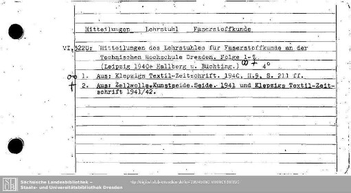 Mitteilungen Lehrstuhl Faserstoffkunde