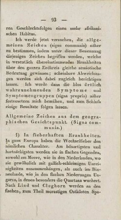 Allgemeine Zeichen aus dem geographischen Gesichtspunkt