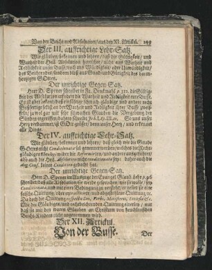 Der XII. Articul. Von der Busse.