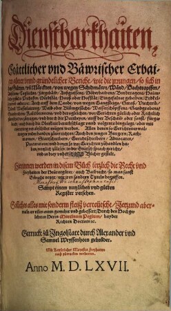 Dienstbarkeiten Stättlicher und bawrischer Erbaigengütter