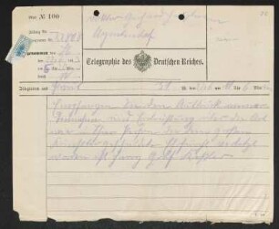 Brief von Harry Kessler an Gerhart Hauptmann