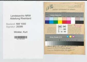 Entnazifizierung Kurt Winkler, geb. 23.06.1899 ()