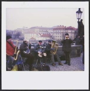 Jazzgruppe auf der Karlsbrücke in Prag