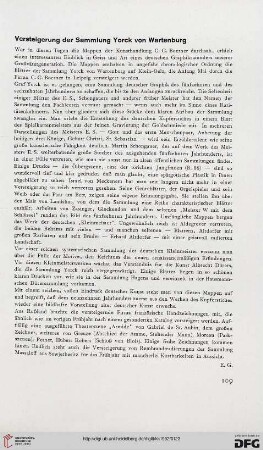 Versteigerung der Sammlung Yorck von Wartenburg