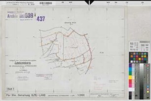 Olpe Land (Olpe), Jahnschaftsteilung Lütringhausen, Bl.1 Zuteilungskarte Flur 3 tlw.