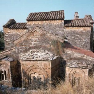 Arta (Epirus) Apsidenfront der Klosterkirche Kato Panagia, 13. Jh.