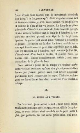 IX. La pêche aux vivres
