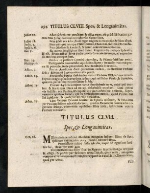 292-309, Titulus CLVIII. - CLXX.