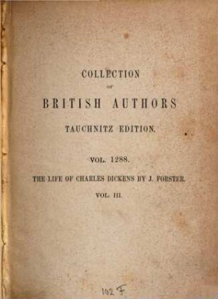 The life of Charles Dickens, 3