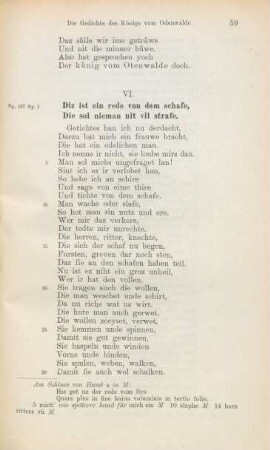 VI. Diz ist ein rede von dem schafe, Die sol nieman nit vil strafe.
