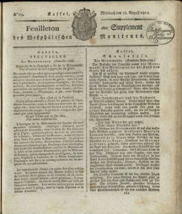 No. 69, Mittwoch den 28. August 1811