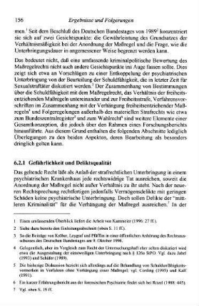 156-160, 6.2.1 Gefährlichkeit und Deliktsqualität
