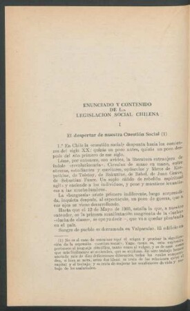 I - El despertar de nuestra Cuestión Social