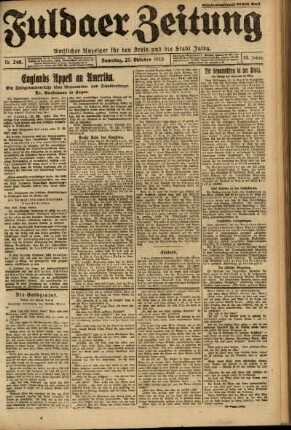 Ausgabe vom Samstag, den 27. Oktober 1923.