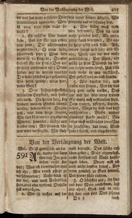 Von der Verläugnung der Welt.