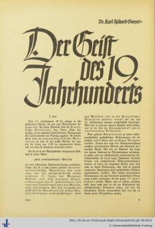 Der Geist des 19. Jahrhunderts.