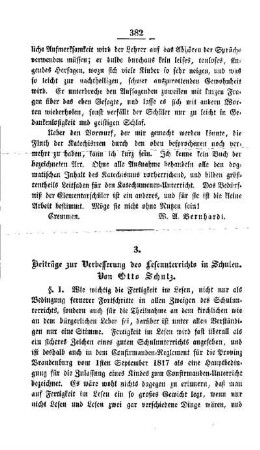 Beiträge zur Verbesserung des Leseunterrichts in Schulen